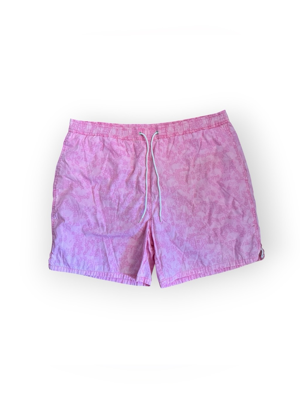 Lilly Pulitzer Vintage Men's Pink Drawstring Swim Shorts trunks